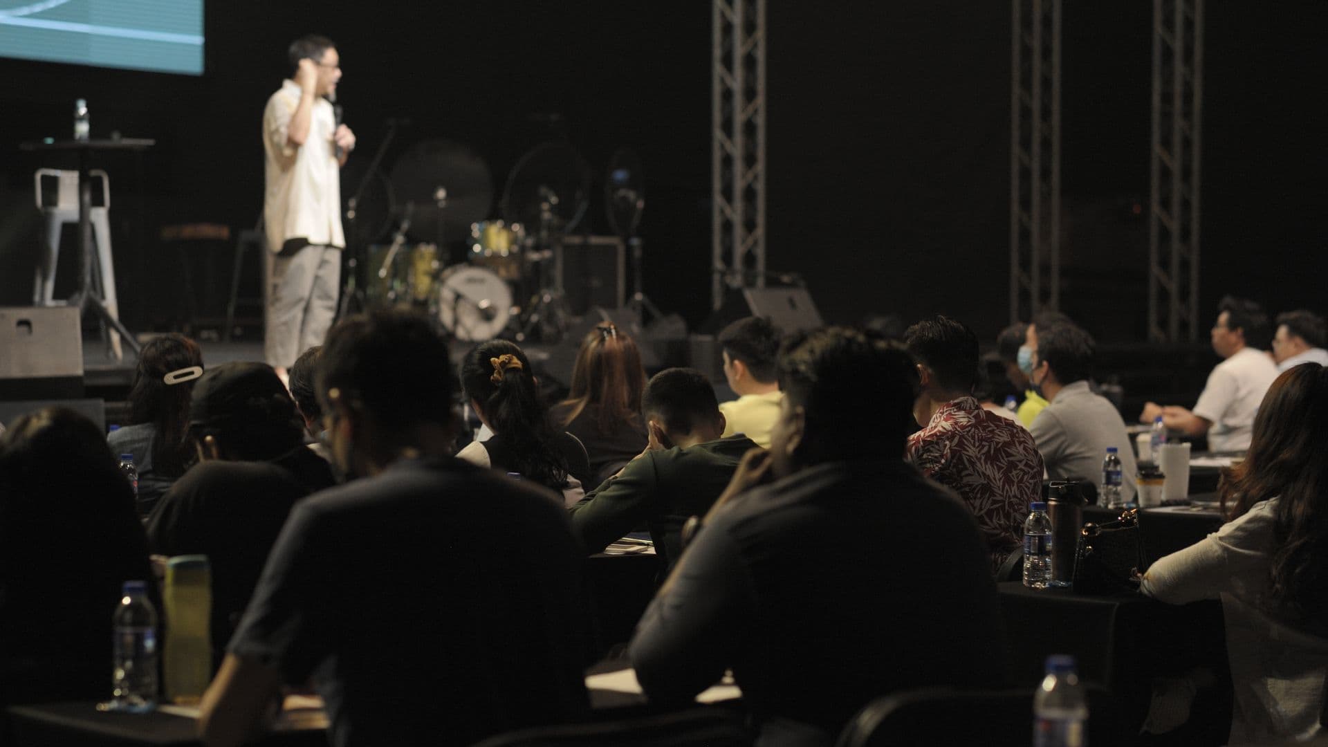 Speaker presenting at Rhythm Live event